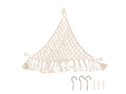 Walshlxq hamaca de Peluches Tejida a Mano Estilo Bohemio Con Cuerda de Algodón para Almacenamiento de Juguetes 33,9x33,9x43,3 Pulgadas