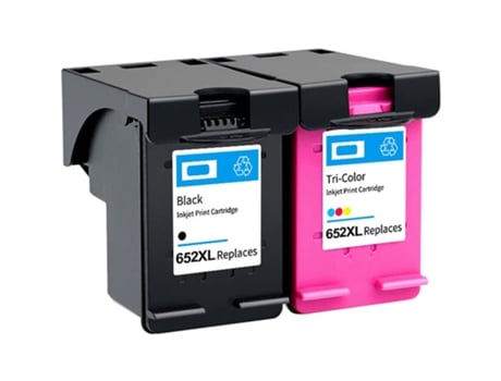 Pack 2 Tinteiros Compatíveis HP 652XL F6V25Ae F6V24Ae Preto e Tricolor