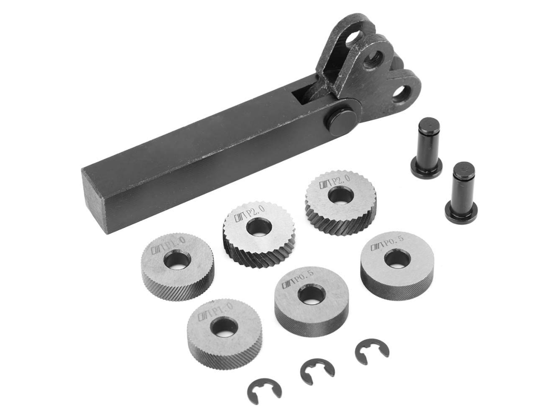 7 Peças De Ferramenta De Estriação De Aço Com Rodas Diagonais Duais 0.5/1/2mm Conjunto De Estriação Linear Para Torneiras