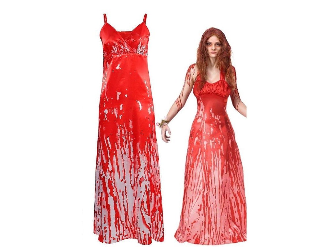 Vestido Sexy De Carrie White Cosplay Sangre Rojo Para Halloween Fiesta Carnaval Adulto Adulto Xxxl