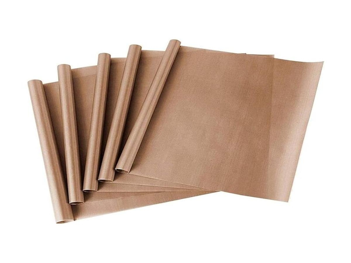 Lurelia Folhas De Ptfe, 5 Folhas, 40 X 60 Cm, Antiaderente, Reutilizável, Para Prensa Térmica E Forno