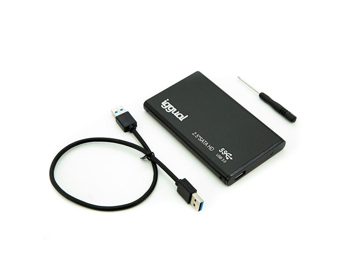 Iggual Igg317006 Caixa para Discos Rígidos Caixa de Disco Rígido Preto 2.5"