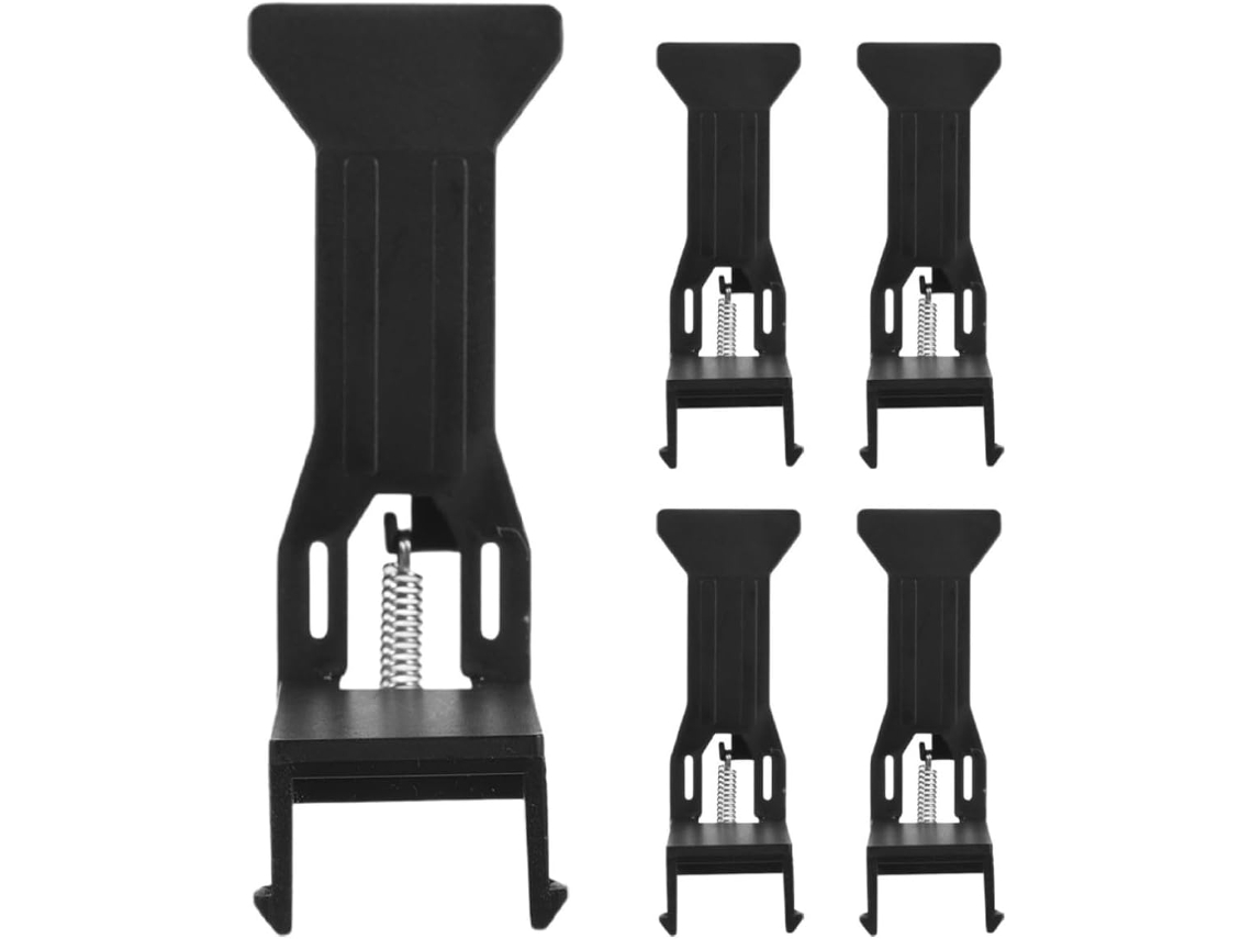 Conjunto De 5-clips Plástico Preto Para Gaveta Caixa Registradora, Organizador De Envelopes Compacto E Leve Para