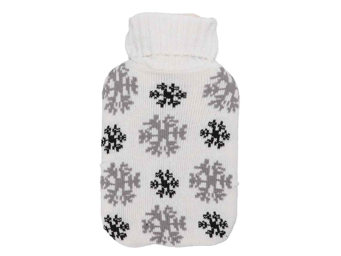 Bolsa De Água Quente De 2000 Ml Com Capa De Malha Macia Para Aquecer O Pescoço E Os Ombros Para O Inverno, Floco De Neve AQUAFORGE