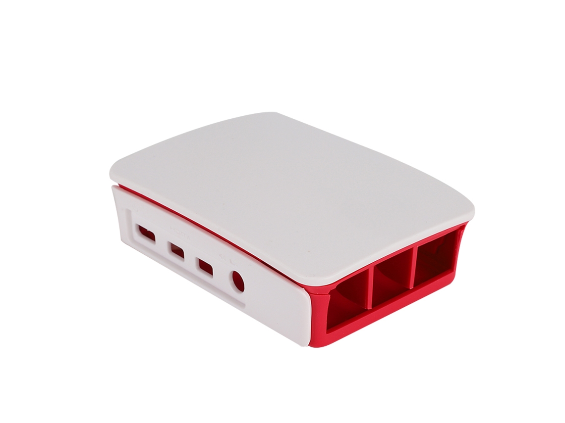 Versão Oficial Caixa De Enclosure Abs Vermelha E Branca Para Raspberry Pi 4b
