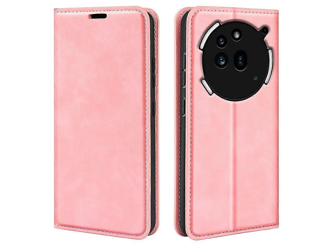 Capa De Couro Com Ventosa Magnética Estilo Retrô Para Celular Nothing Phone 3a Pro