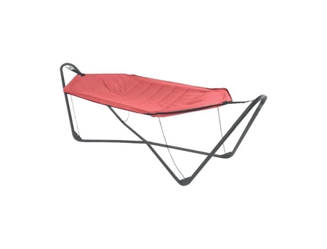 Rede com pernas - OZALIDE - Santiago - Vermelha - Lona acolchoada 600D