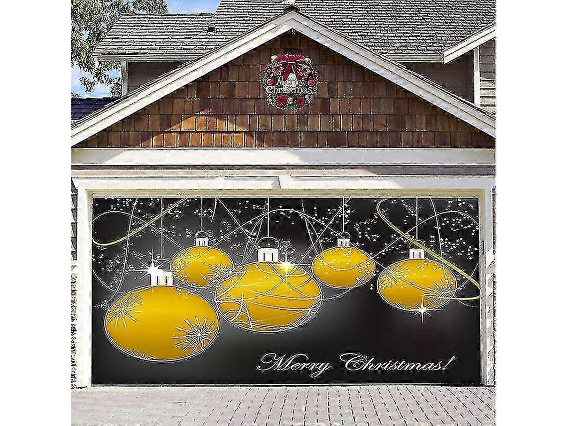 Capa De Porta De Garagem De 4,88 X 2,13 M Com A Inscrição Feliz Natal Decoração Ideal Para As Festas De Fim De Ano. Hengjian