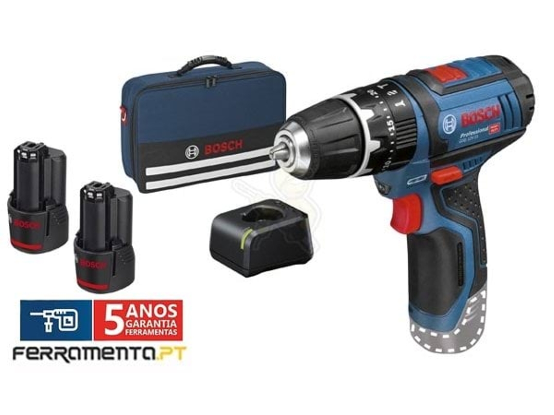 Berbequim c/ Percussão 12V 2,0Ah BOSCH GSB 12V-15