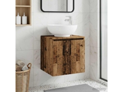 Vidaxl Vaidade Com Pia Suspensa Madeira Antiga 49,5 X 44,5 X 65 Cm
