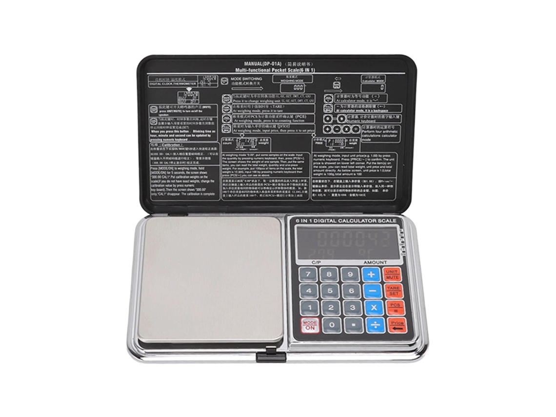Balança Digital De Cozinha 0,01g-500g Com Display Lcd, Doméstica E Acessório Para Churrasco, Precisão Aço Inoxidável Múltiplas Funções