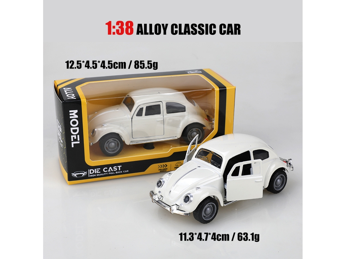 Miniatura de Carro em Escala 1/38, Modelo de Carro Clássico, Brinquedo Infantil. MDUG