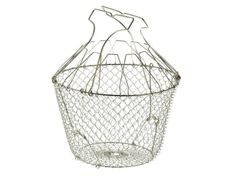 Cesto para salada - La Bonne Graine - Dobrável - Aço inoxidável - 24 cm - Próprio para máquina de lavar louça LA BONNE GRAINE