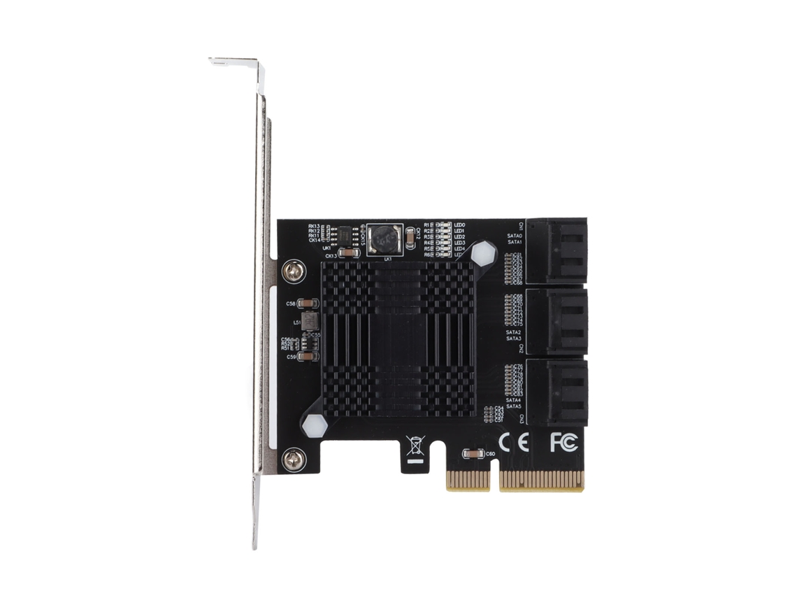 Cartão De Expansão Sata Leve E Portátil Com Chip Asm, 5 Terminais De Conexão, Placa De Riser Pcb Para Desktop Windows