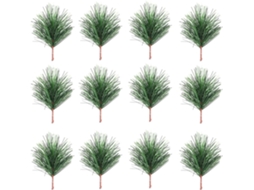 24 Unidades de Agulhas de Pinheiro de Natal Ramos de Pinheiro Artificiais Galhos de Pinheiro Hastes Picaretas Plantas Verdes Agulhas de Pinheiro
