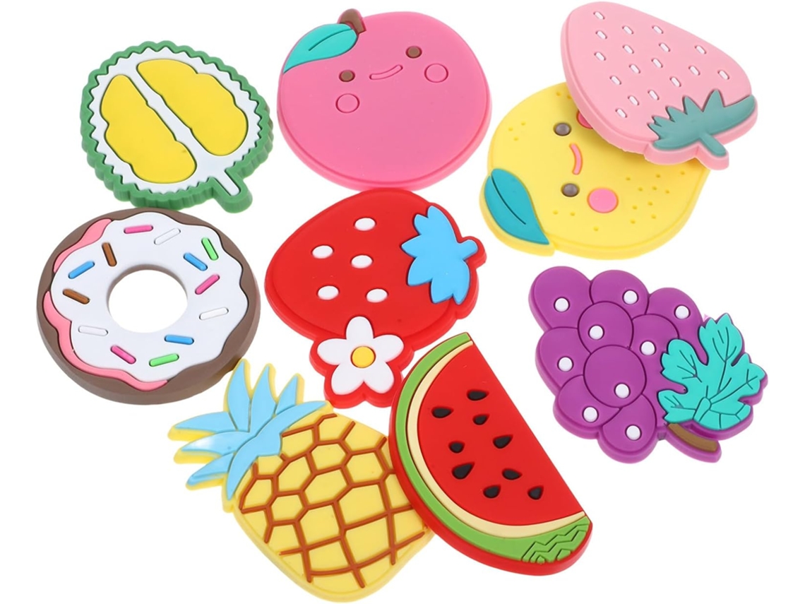 Ímãs Magnéticos Adesivos De Pvc Em Formato Frutas Da Outanaya, Pacote Com 9 Peças, Para Geladeira