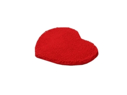 Nova Line tapete de Coração Anti derrapante Lavável para Banheiro, Entrada, Sala 20x24 Polegadas (vermelho)