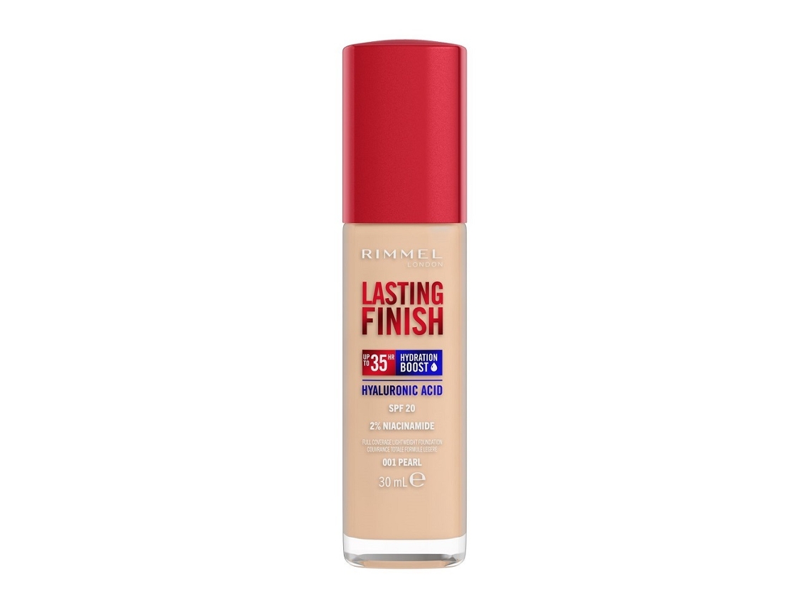 Base Hidratante de Cobertura Total FPS 20, Cor 001 Pérola, 30ml, Rimmel