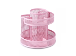Lurelia Porta-lápis Giratório, Removível, Metal, Rosa