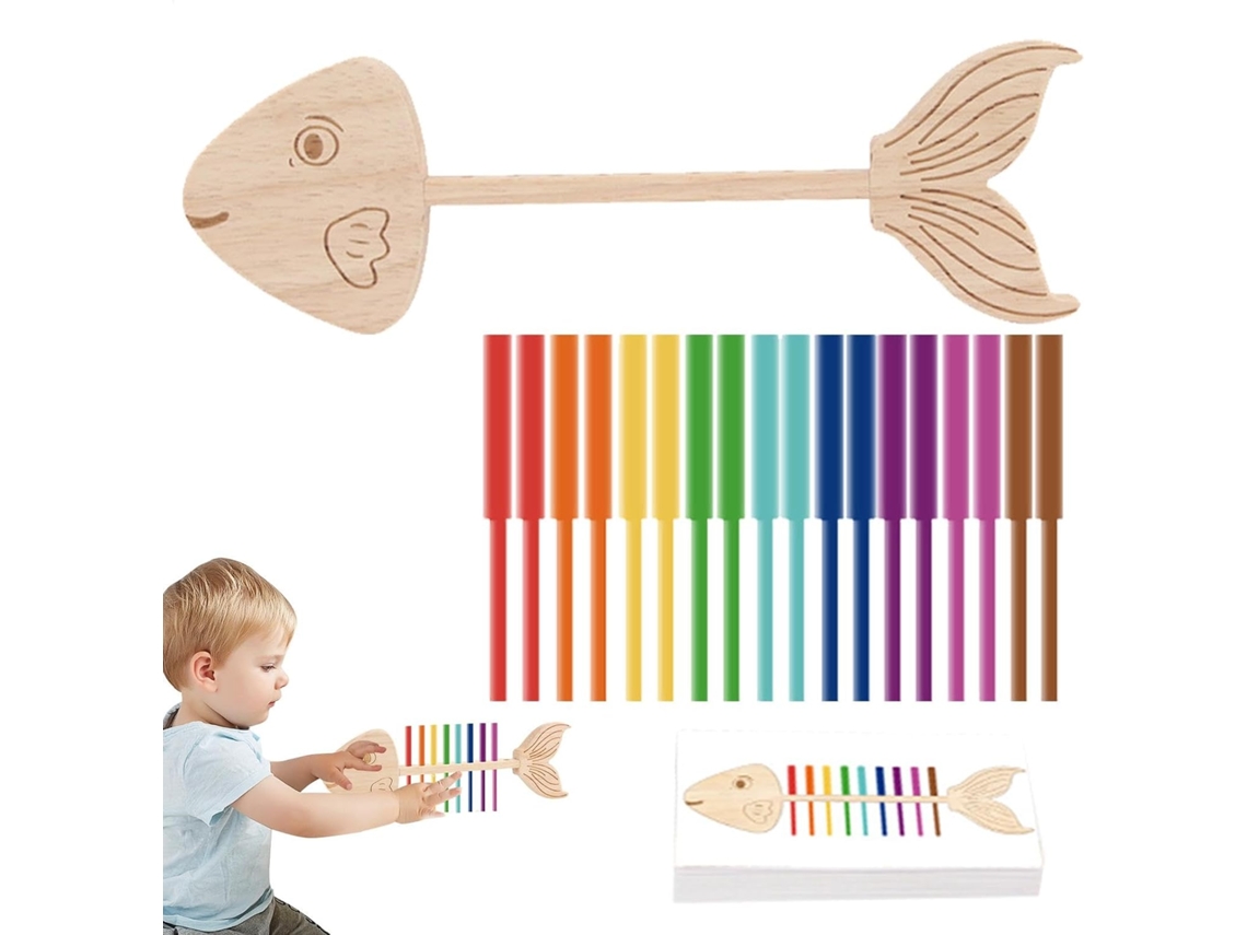 Brinquedo Sensorial Para Desenvolver A Motricidade Fina Em Cores Sortidas Vareta Classificação De