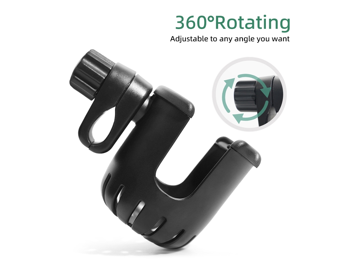 Vlrla-portavasos Para Cochecito Con Soporte Para Móvil 360° Rotatorio Para Bicicleta Scooter Silla De Ruedas