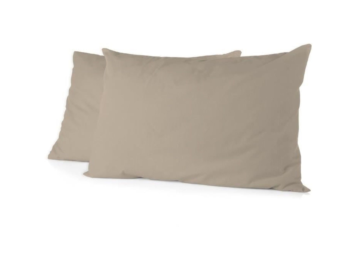 2 Fundas De Almohada De Microfibra 82 G 50 X 70 Cm - Beige