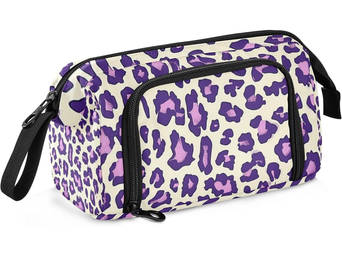 Estojo Grande Estilo Preppy com Compartimento para Lápis, Ideal Meninos e Estudantes do Ensino Médio Roxo 24