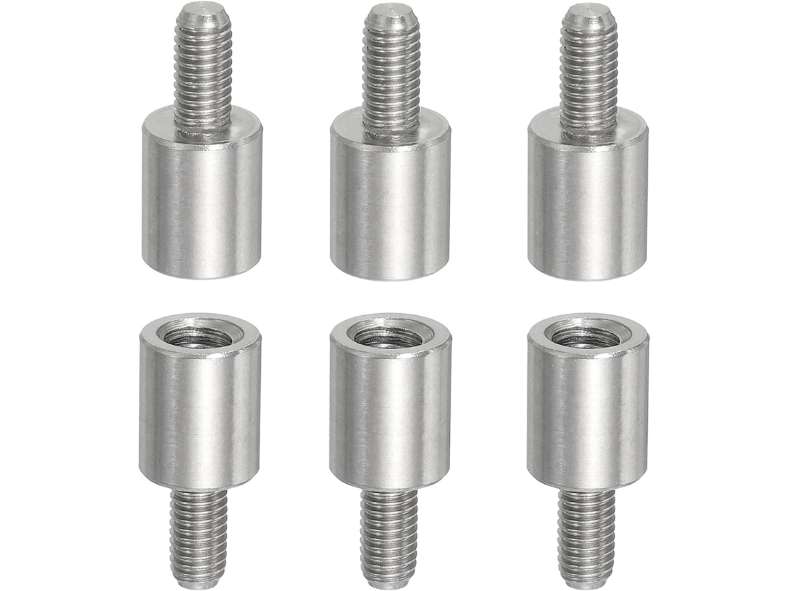 Parafusos Espaçadores Patikil, 6 Peças, Rosca Macho M5x10mm Para Fêmea M6x12mm, Aço Inoxidável 304, Redutores De Rosca