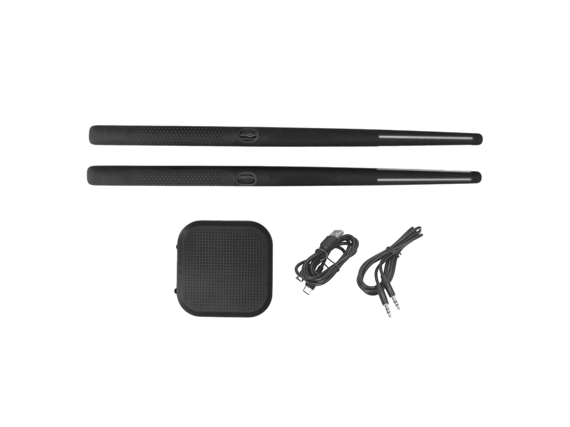 Bateria Virtual Portátil Com Efeitos Sonoros E Luz Rgb