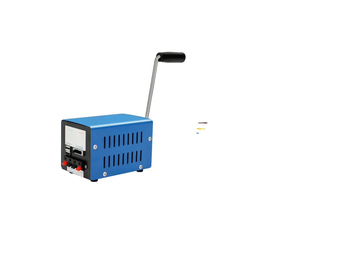 Gerador, Manivela Manual, Fonte De Energia Portátil, Azul