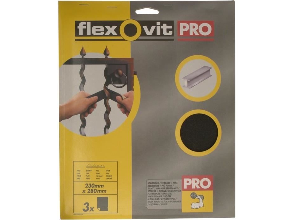 Conjunto De 3 Panos De Esmeril Fino Flexovit