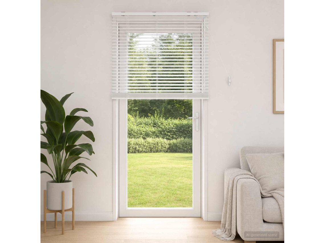 Vidaxl Cortina Veneziana Branco 70 X 250 Cm 35 Mm