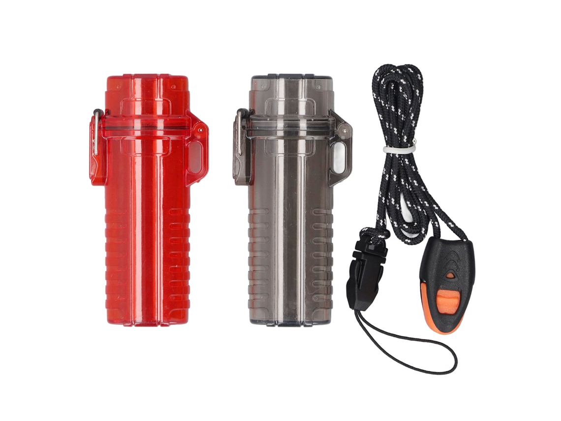 2 Piezas De Tubo De Armazenamento Impermeável De Plástico Para Camping, Organizador Portátil Para Viagens Ao Ar Livre Preto E Vermelho