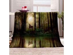Manta com Estampa de Animais da Flo em Microfibra 80x150cm
