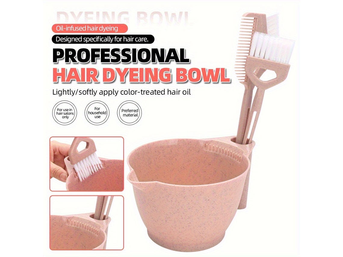 Kit De Coloração De Cabelo, 3pcs Ferramentas Profissionais Para Tingir Cabelo, Reutilizáveis ​​(cáqui) Cuich
