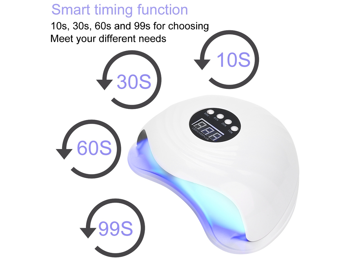 Lampada Para Unhas (sensor Inteligente, Potência Alta De 108w) Eoocoo