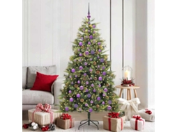 Vidaxl Árvore De Natal Artificial Articulada Com Cones 300 Led Verde
