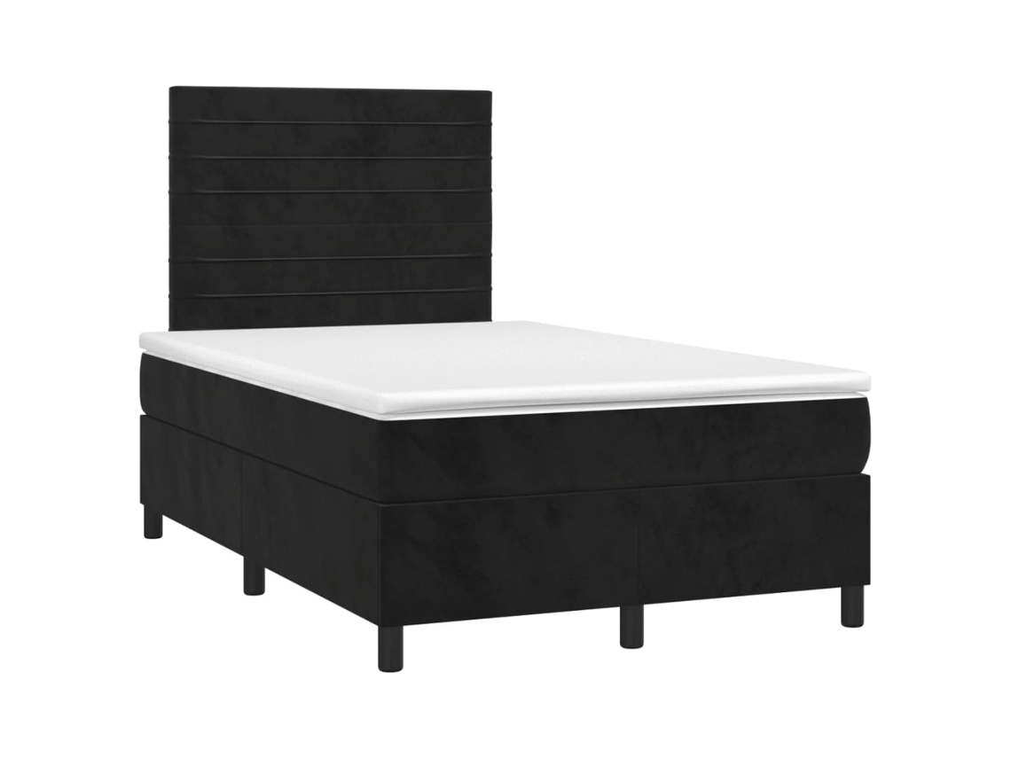 Box Spring Bed, Box Spring Beds Vidaxl Preto Veludo (120 X 190 Cm)