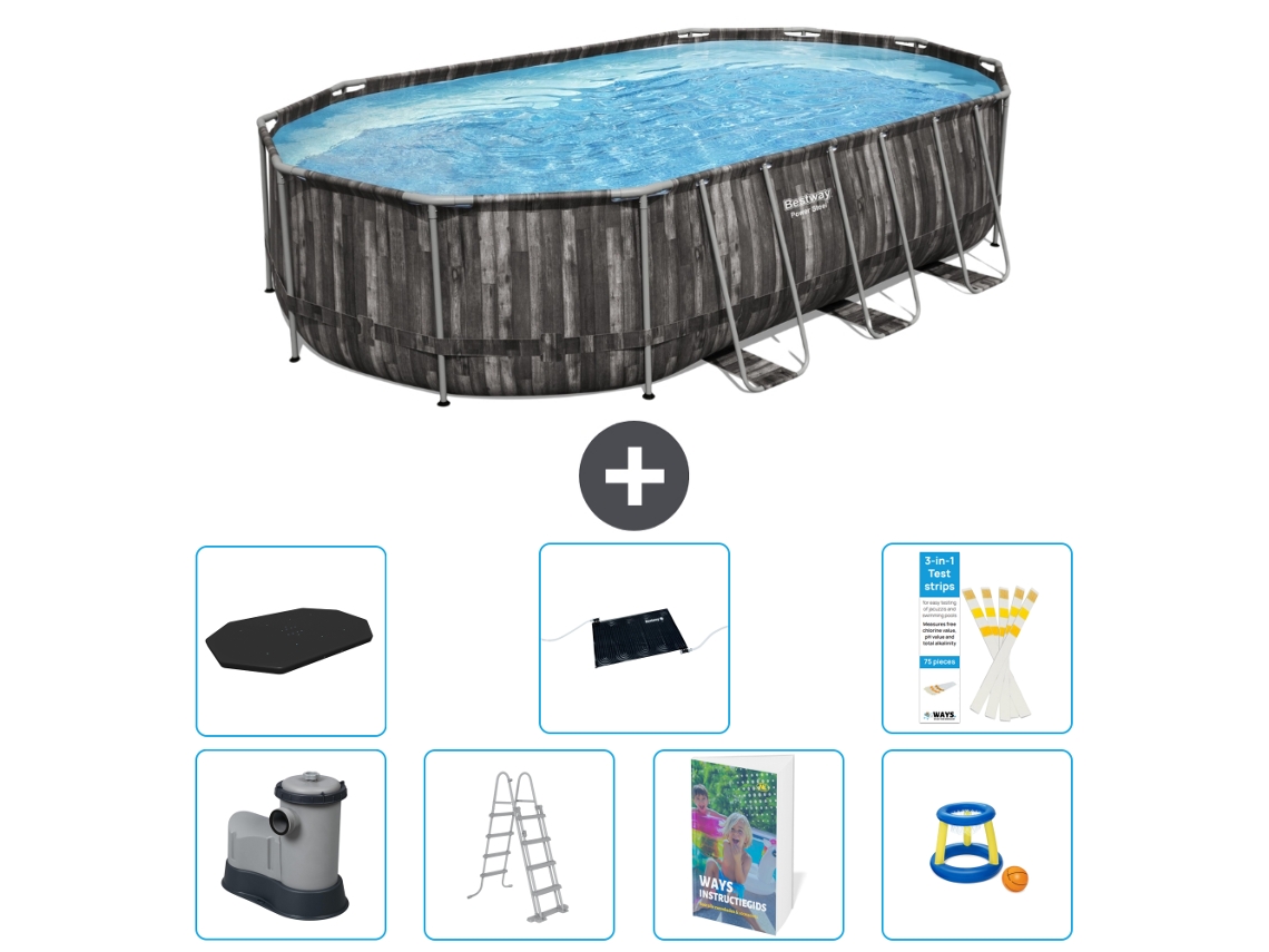 Bestway Piscina Bestway Power Steel Oval - 610x366x122 Cm - 8-peças S559