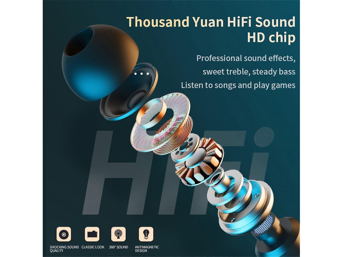 Fones De Ouvido Hifi Tws Com Luz Led, Visor Digital, Controle Por Toque, Fones De Ouvido Intra Auriculares Sem Fio Bluetooth, Ipx5. Ly Ebike