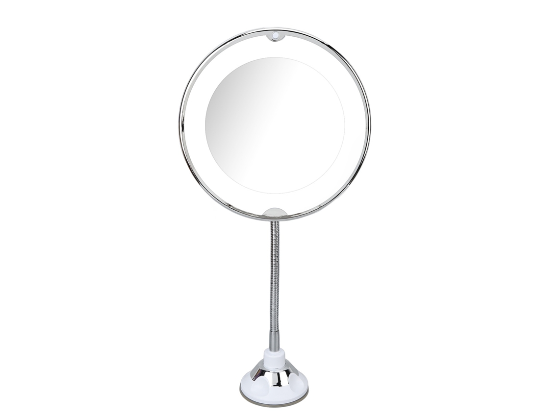 Espelho Elysve Ventosa 10x Led Branco