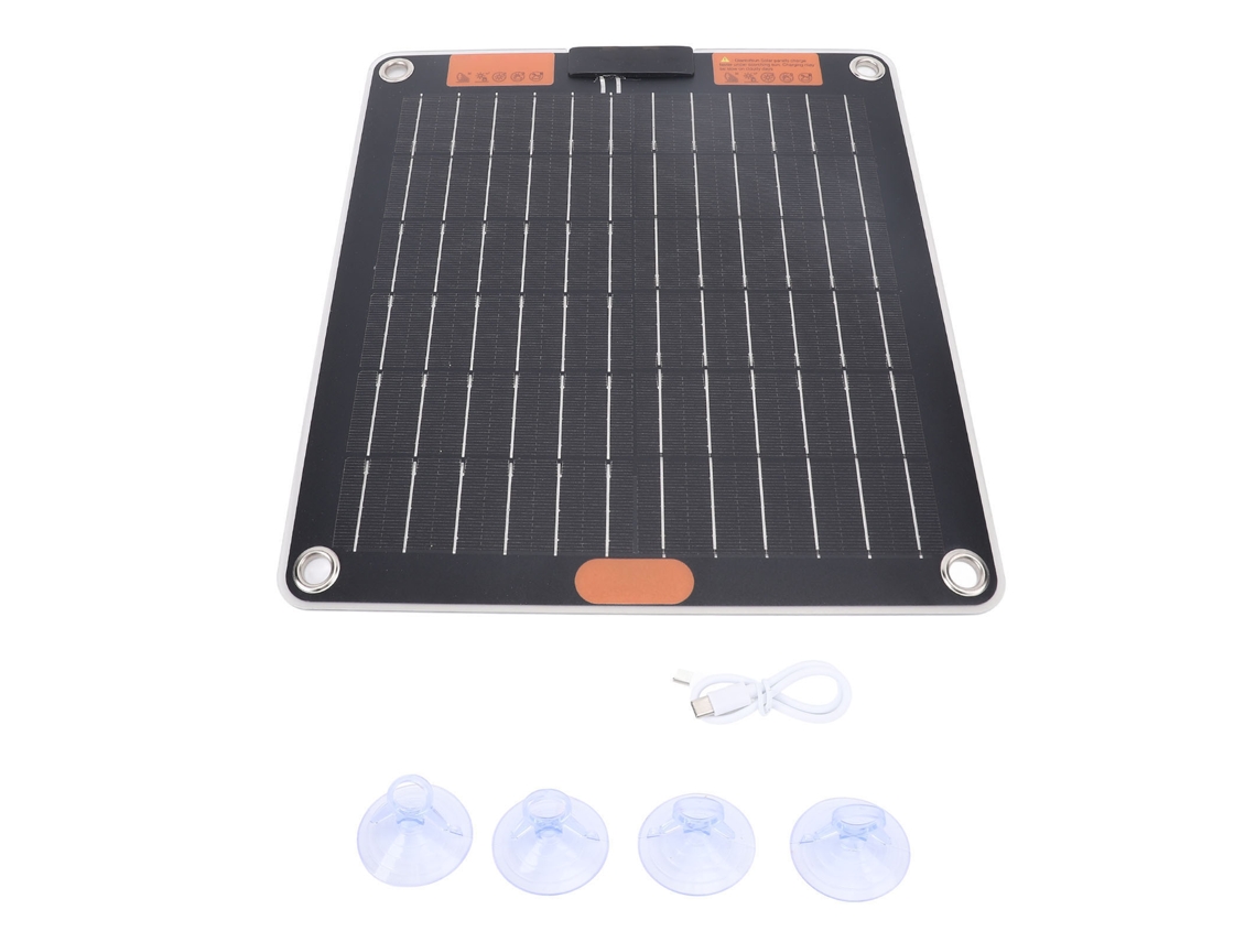 Painel Solar 10w com 2 Portas Type C 5v2a Carregador Usb PRATO