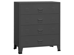 Móvel com gavetas industriais 78x40x93 cm Metal Antracite MAISON EXCLUSIVE