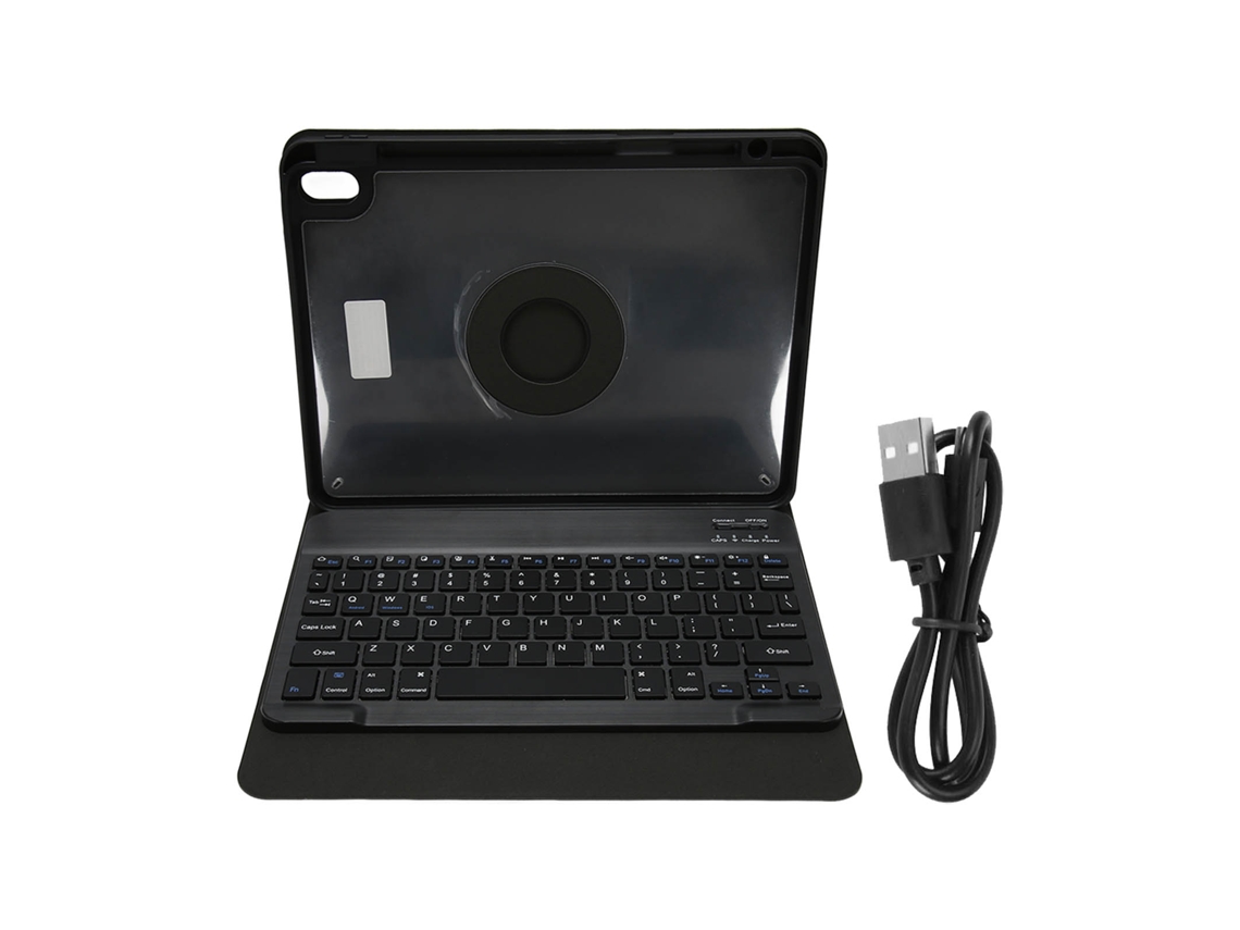 Funda com teclado giratório desmontável para iPad Air 4 e Air 5 de 10,9 polegadas, preta | S/MARCA