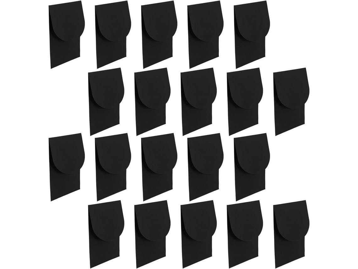 Pacote Com 20 Envelopes Pretos Para Convites, 300 G/ M², 18 Cm, Em Branco Cartões De Felicitações, De