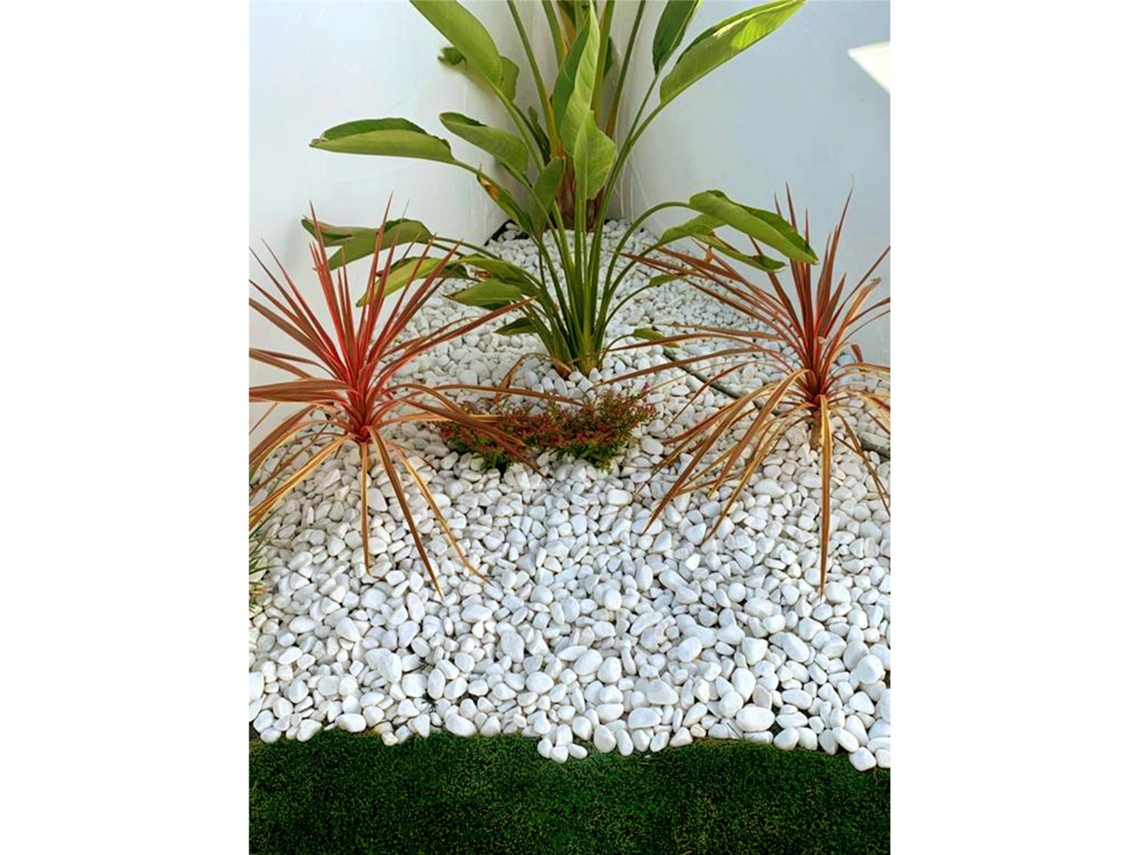 Jardin202 - Piedras De Canto Rodado Blanco 25kg – Decoración Jardín Exterior Y Macetas | Tamaños 20/25, 20/40 Y 40/60 Mm 20/40 | 20/40 ()