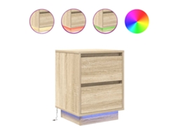 Bedside Cabinet, Bedside Cabinets Vidaxl Preto Madeira Processada (n/a)