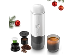 CAFETEIRA ELÉTRICA PORTÁTIL CZHHMART Compatível com cápsulas Ns e café em pó, para viagem e casa, branco