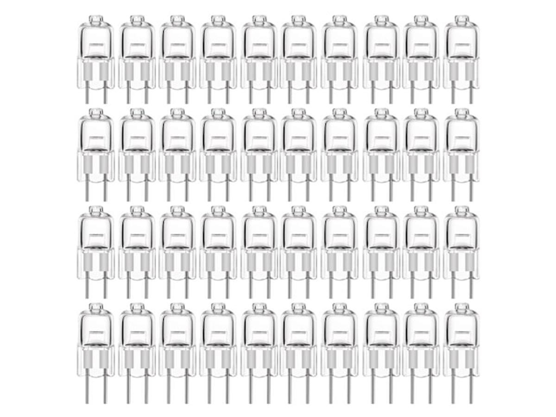 Lurelia Pack De 20 Lâmpadas Halógenas G4 10w 12v 150lm, Branco Quente, Regulável, Sem Cintilação, Uso Interior
