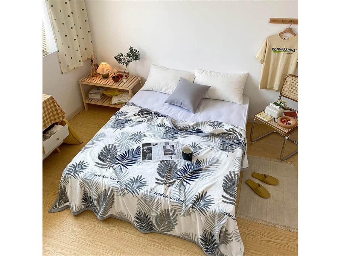 Manta de Inverno Fansu em Fleece com Estampa Escandinava Flanela Grossa Macia e Quente para Cama Infantil Sofá